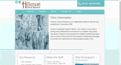 Desktop Screenshot of hillcrestclinicalresearch.com