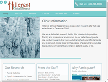 Tablet Screenshot of hillcrestclinicalresearch.com